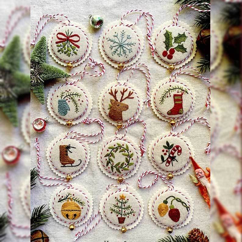 🔥 Hand Embroidery Christmas Ornaments kit