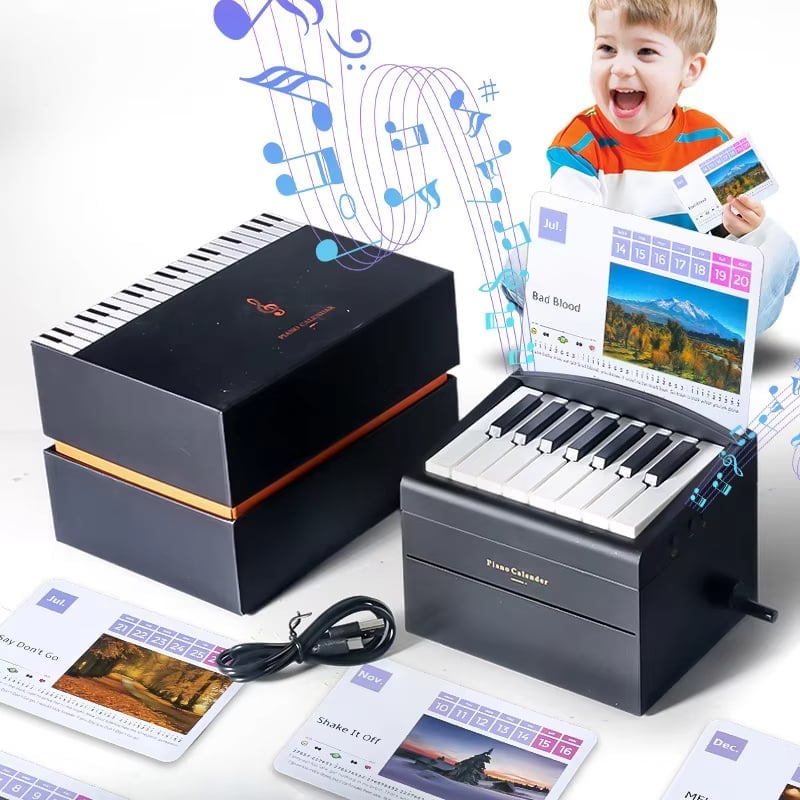 🔥2025 New Arrival🔥🎹Mini Piano Music Calendar 2025 - Playable Piano Desk Calendar Decoration & Practice Tool🎶🎵