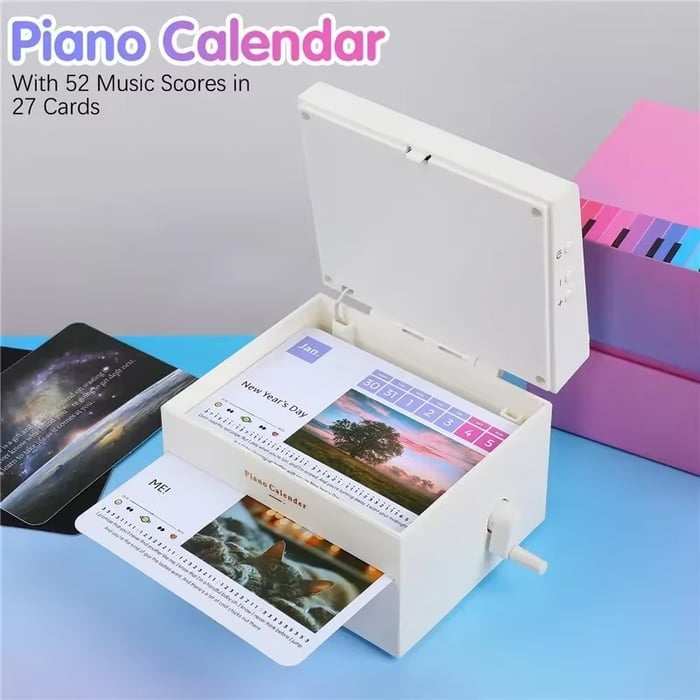 🔥2025 New Arrival🔥🎹Mini Piano Music Calendar 2025 - Playable Piano Desk Calendar Decoration & Practice Tool🎶🎵