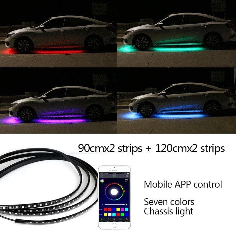 🔥Car Chassis Flexible RGB Waterproof LED Strip Lights (4PCS)