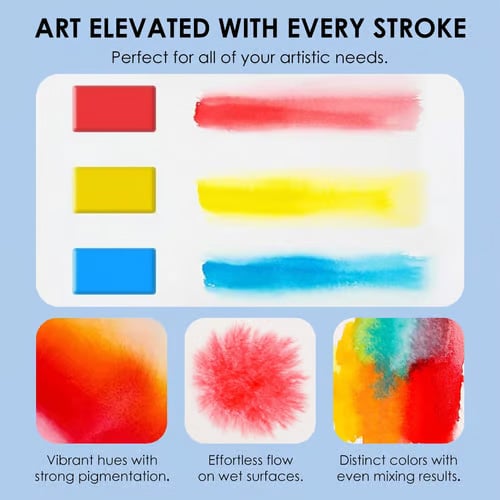 🔥LAST DAY 49% OFF - 👨‍🎨Foldable Watercolor Painting Set (🎨56 Colors)