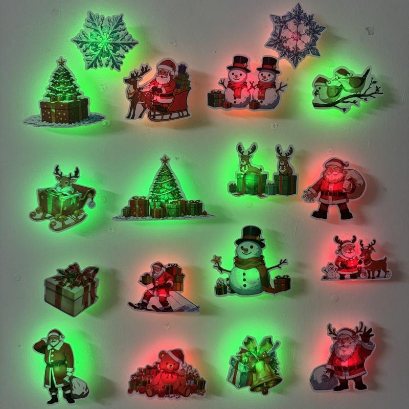 🎄 Christmas 3D Glowing Wall Decals – Light Up Your Holidays!