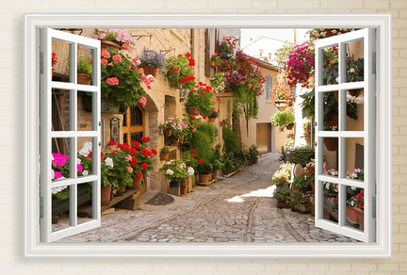 🌸🌸  3D Waterproof And Anti-Fouling Wall Landscape Painting
