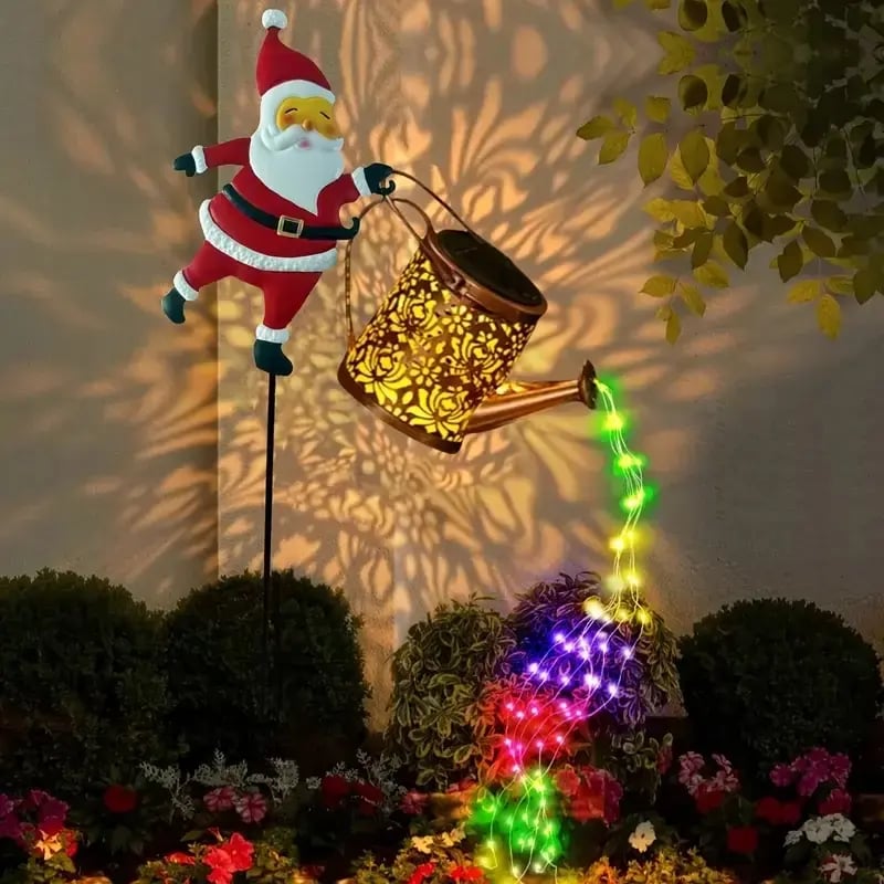 🎄 Christmas Early Bird Sale – Santa Solar Kettle Garden Lights ✨