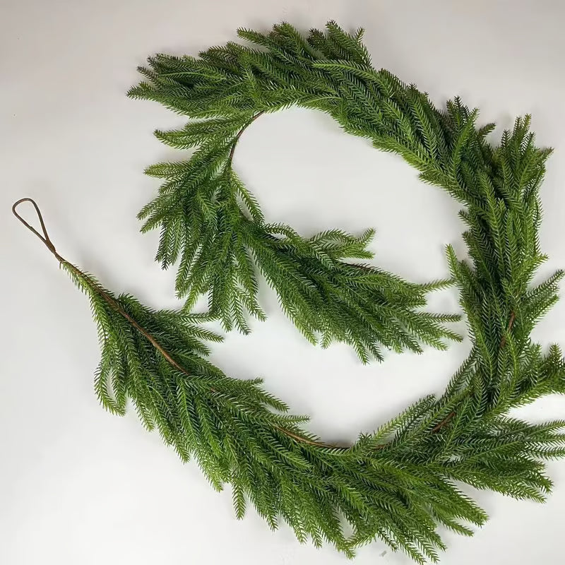 ✨Natural Christmas Greenery - Norfolk Pine Garland🌲