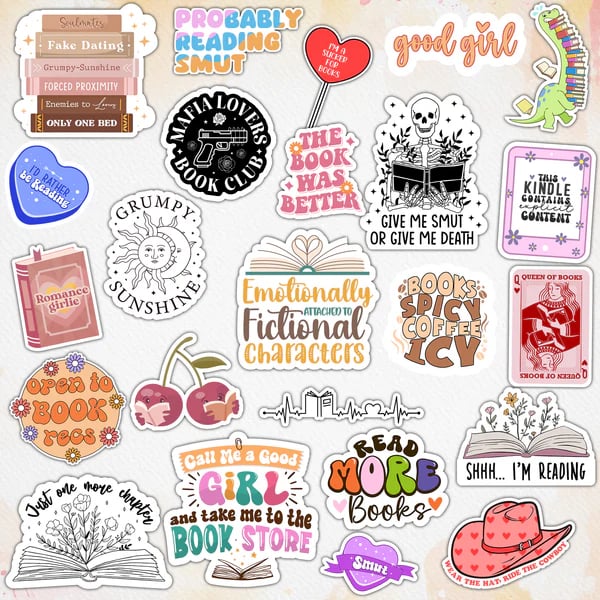 120 pcs Adults Prank Meme (Dirty) Book Stickers for Kindle, Laptop, Water Bottle, and More | Holographic & Waterproof