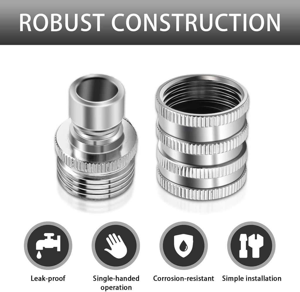 ⚡BUY 2 GET 1 FREE 💧Stainless Steel Garden Hose Quick Connect Fittings Set