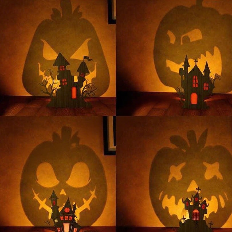 🎃 Pumpkin Face Shadow Candle Holder 👻