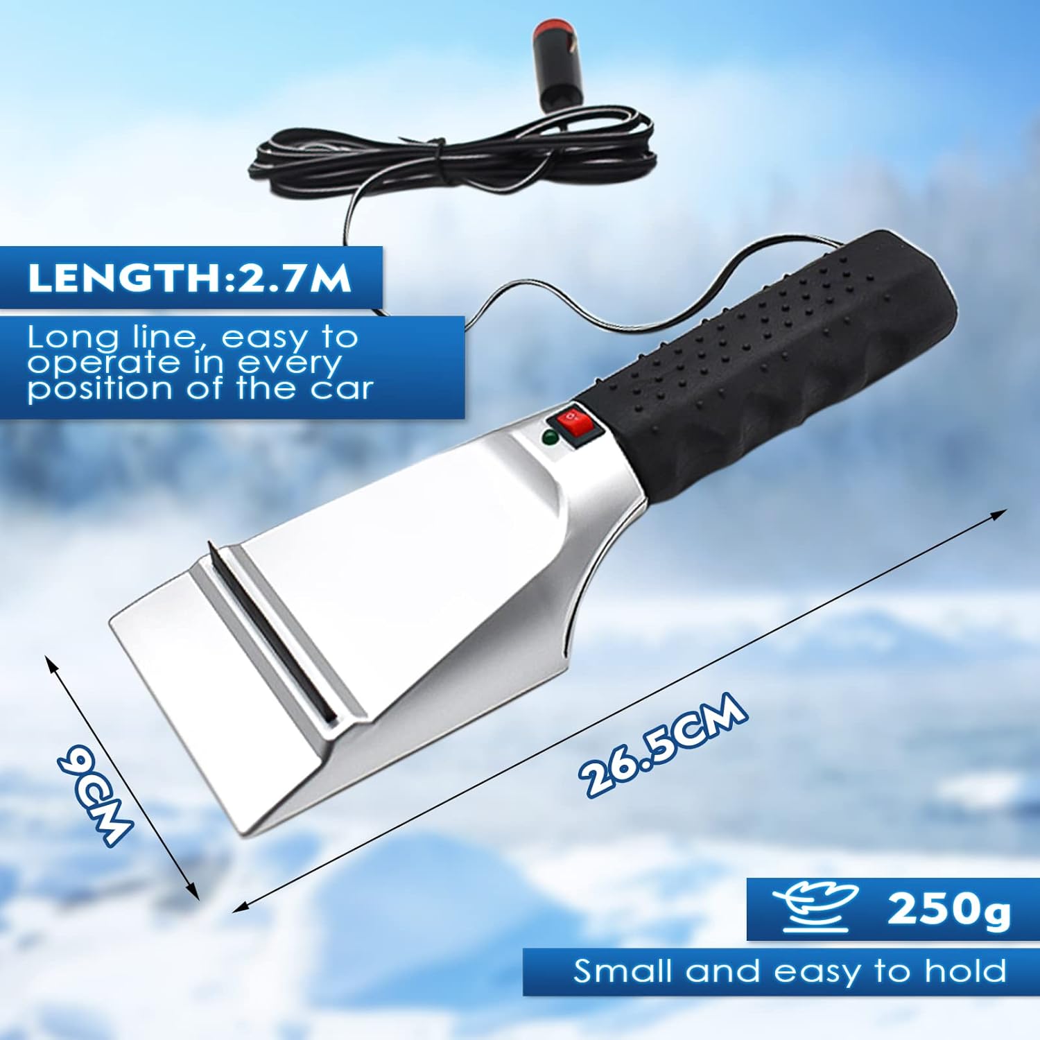 🏆 55K+ SOLD! 🚘✨Vehicle mounted electric heated snow shovel