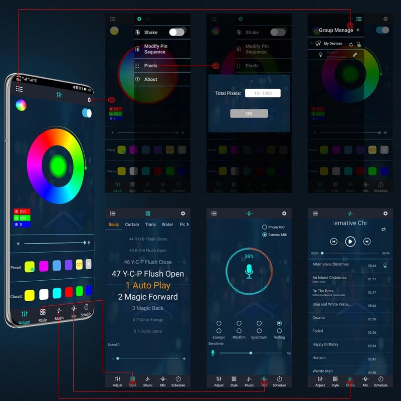 🔥Car Chassis Flexible RGB Waterproof LED Strip Lights (4PCS)