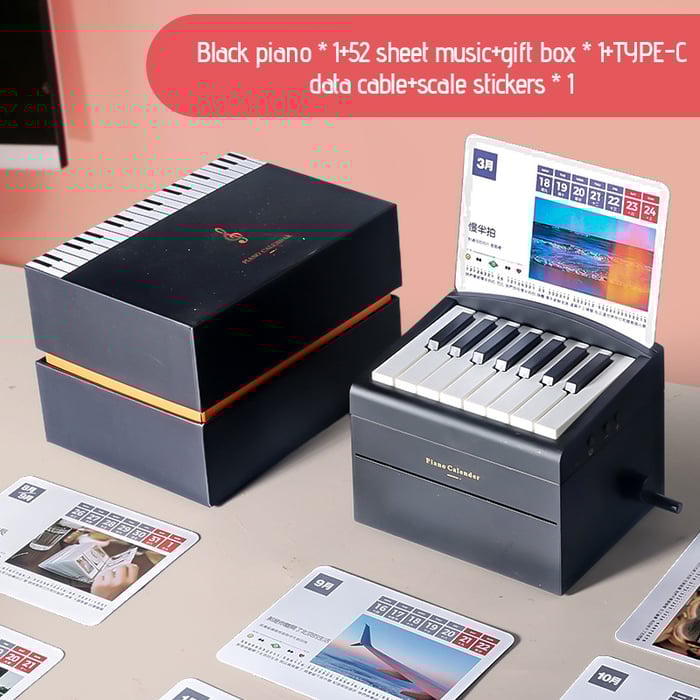 🔥2025 New Arrival🔥🎹Mini Piano Music Calendar 2025 - Playable Piano Desk Calendar Decoration & Practice Tool🎶🎵