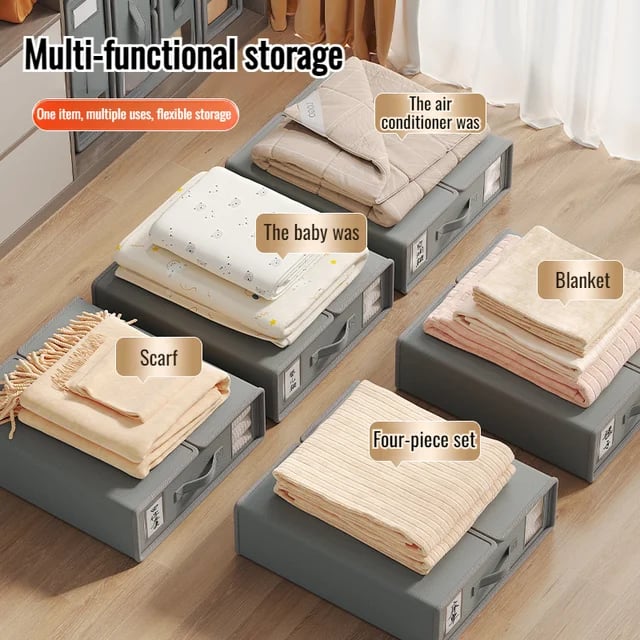 🔥2025 New Arrival 🔥Folding clothing storage box drawer organizer fourpiece bedding storage