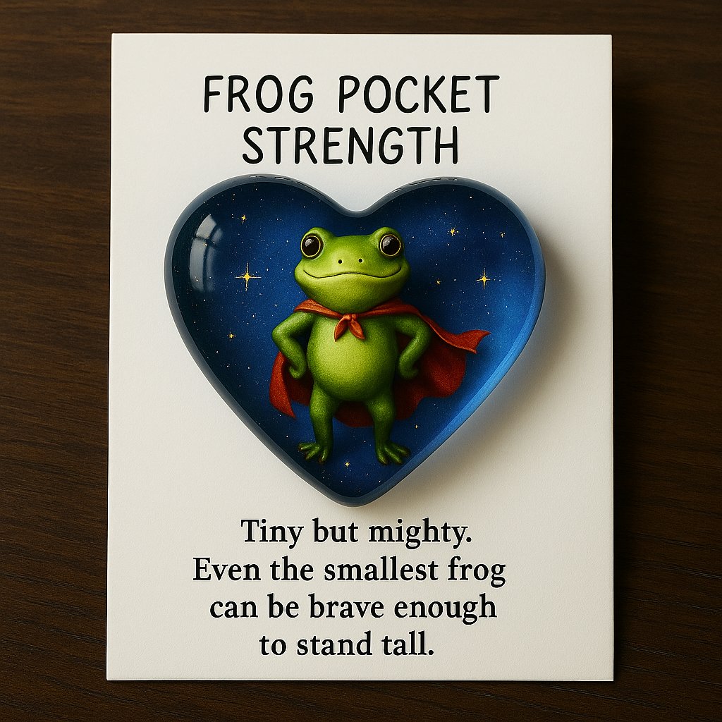 Frog Pocket Hug-🐸 Stand Tall, Stay True, and Carry Courage Wherever You Go 💚