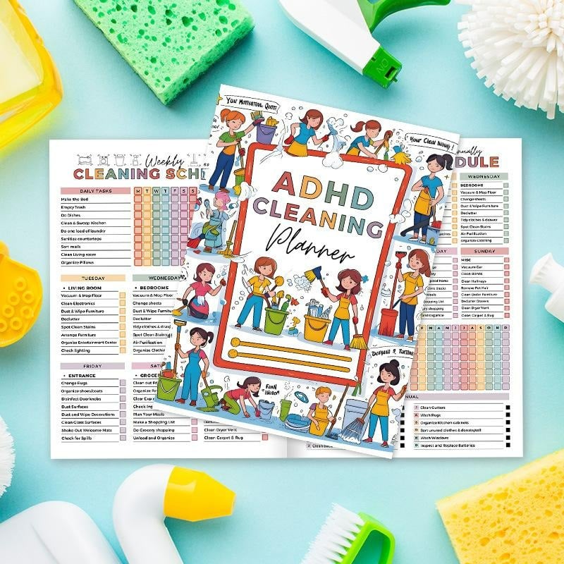 Home Cleaning Planner Notebook