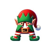 🎅 Personalized Name & Initial Christmas Gift Bag 🎄