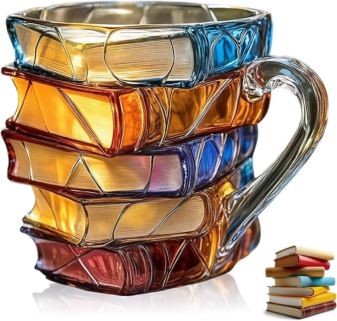 🌈Painted Book Mug Novelty Coffee Mugs