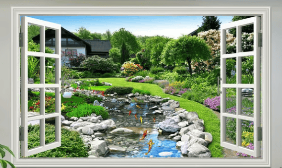 🌸🌸  3D Waterproof And Anti-Fouling Wall Landscape Painting
