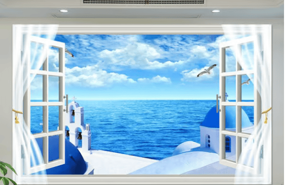 🌸🌸  3D Waterproof And Anti-Fouling Wall Landscape Painting