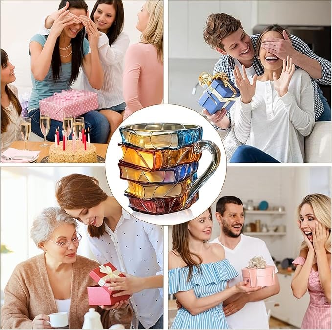 🌈Painted Book Mug Novelty Coffee Mugs